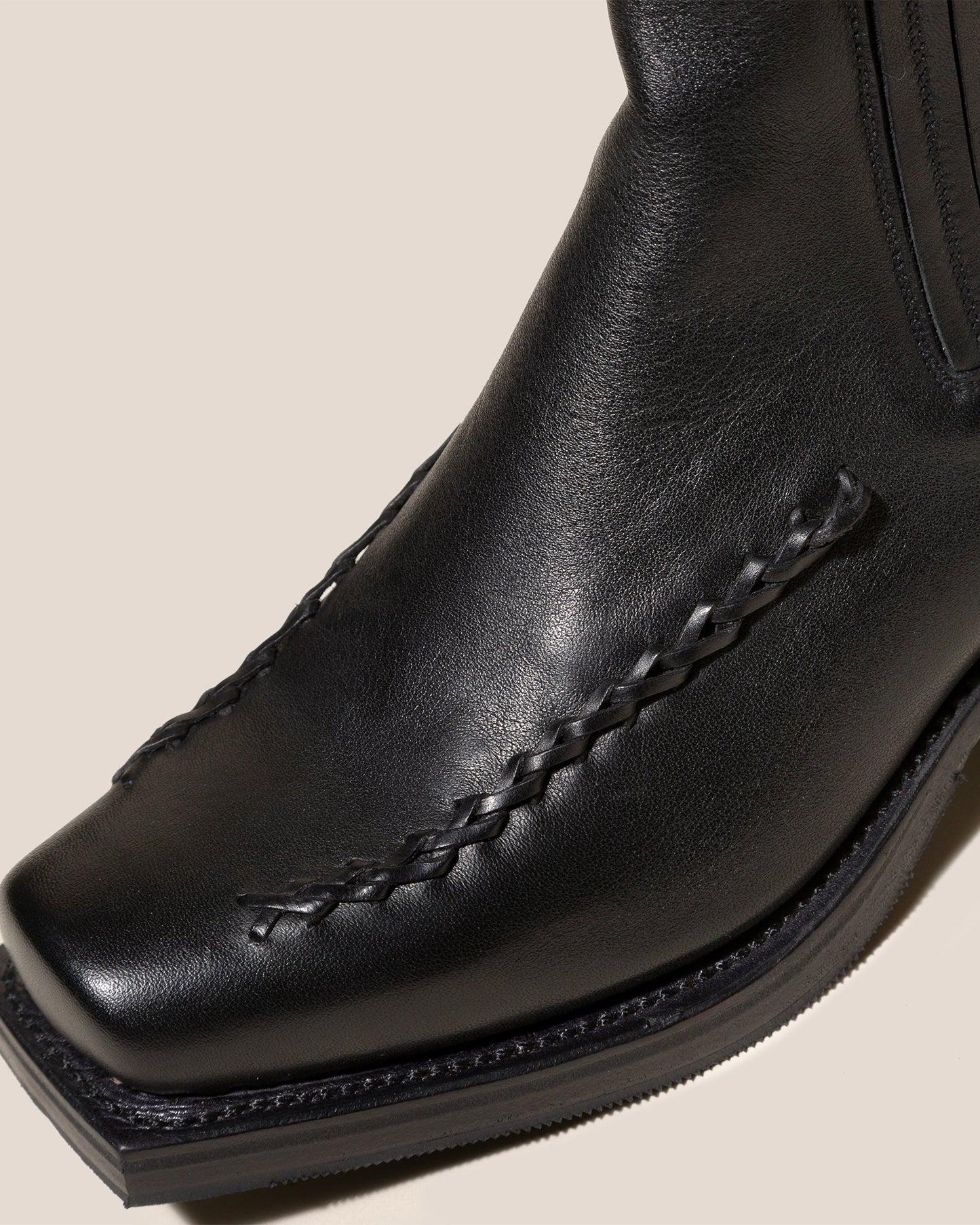 AGULLA - Square-Toe Braided Detail Chelsea Boot - Hereu sale
