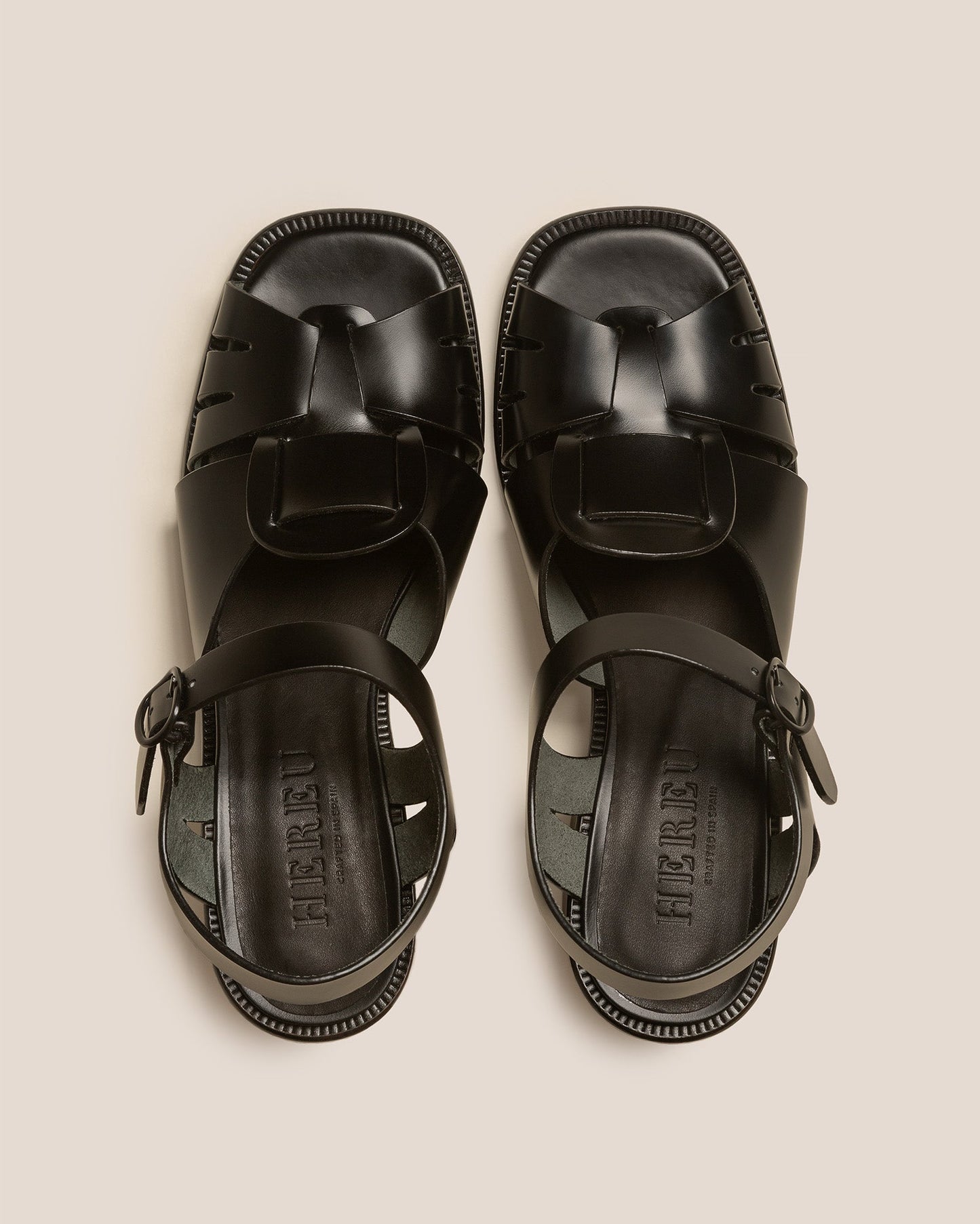 ANCORA SQUARED HEELED - Open-Toe Fisherman Sandal - Hereu for sale