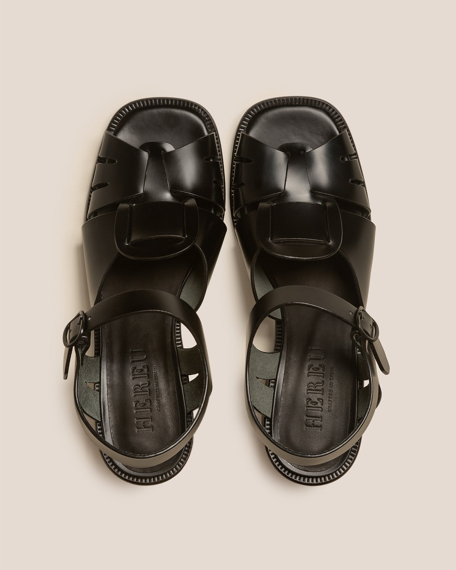 ANCORA SQUARED HEELED - Open-Toe Fisherman Sandal - Hereu for sale