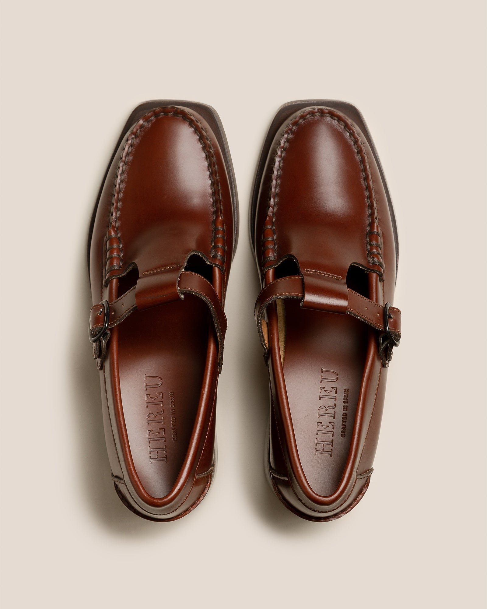 ALBER HEELED - T-Bar Loafer - Hereu US
