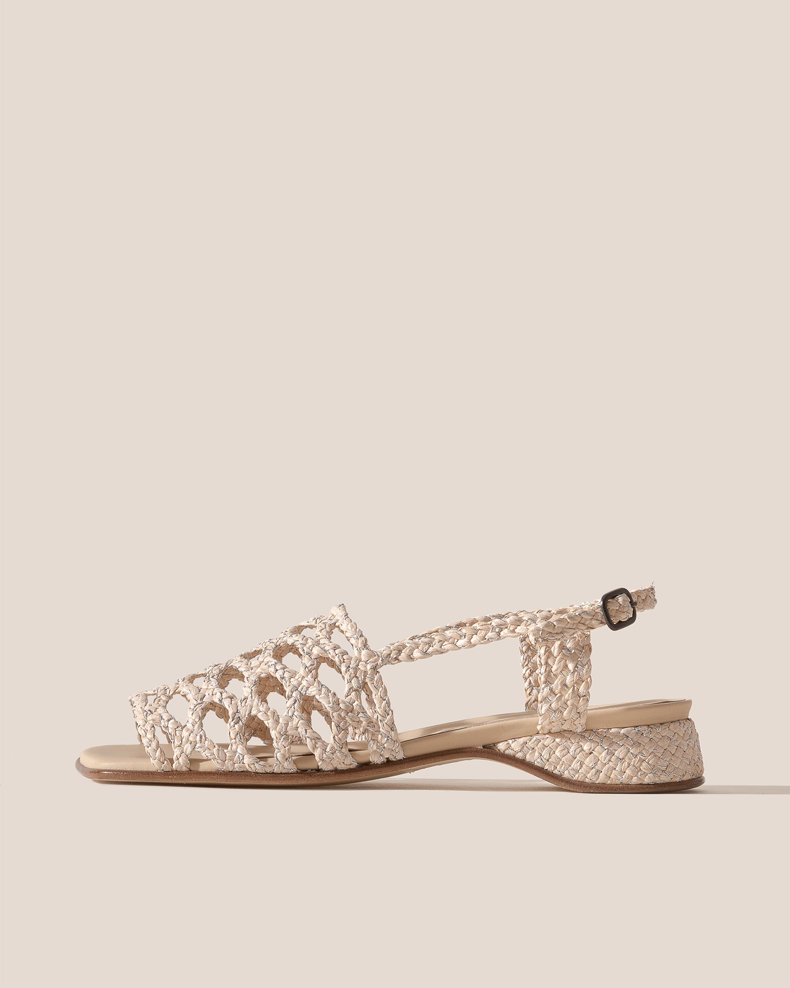 ALZIRA RAFFIA LUREX - Woven Slingback Sandal - Hereu near me