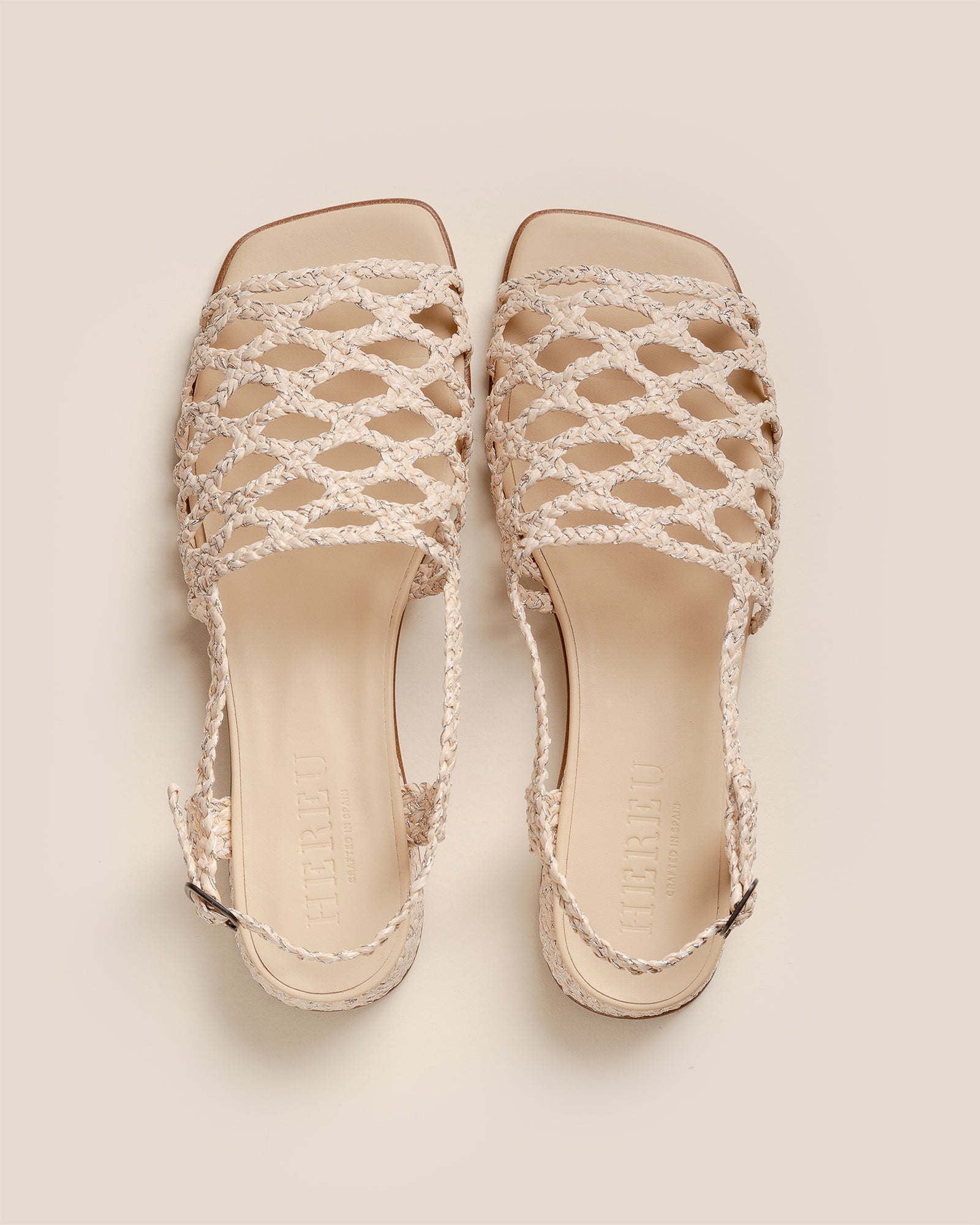 ALZIRA RAFFIA LUREX - Woven Slingback Sandal - Hereu near me