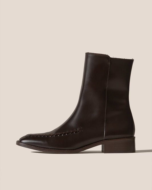 METLA POLISHED - Almond Toe Mid Calf Boot - Hereu for sale