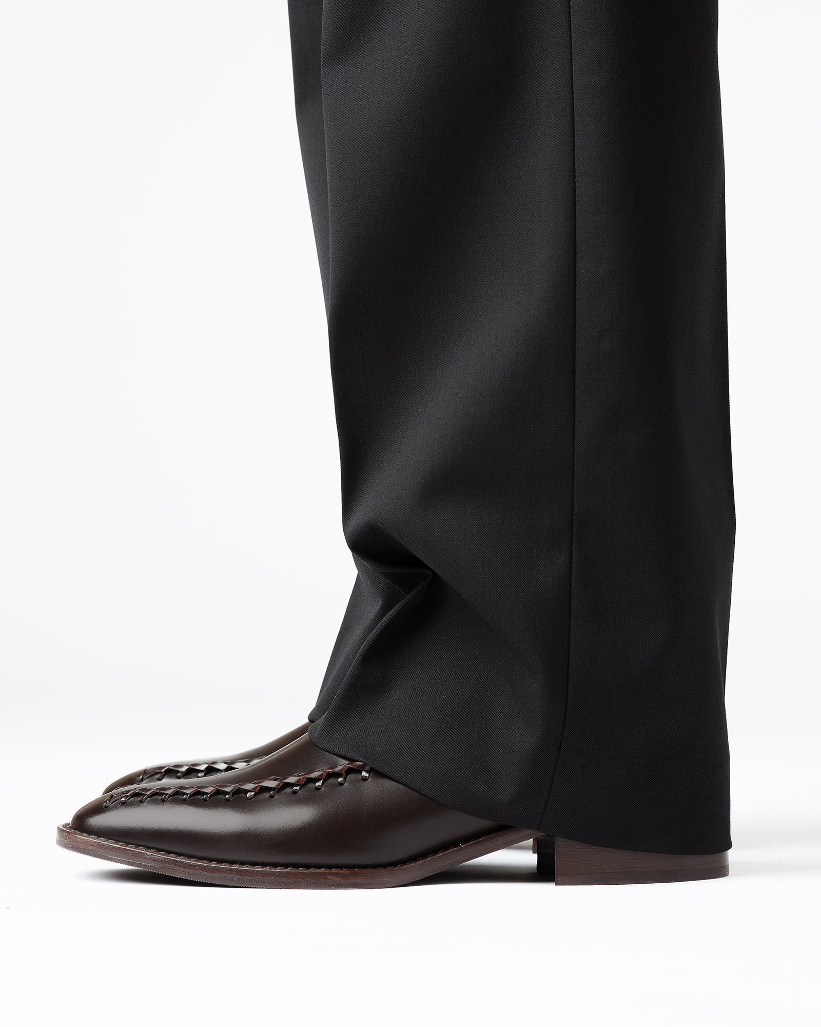 METLA POLISHED - Almond Toe Mid Calf Boot - Hereu for sale