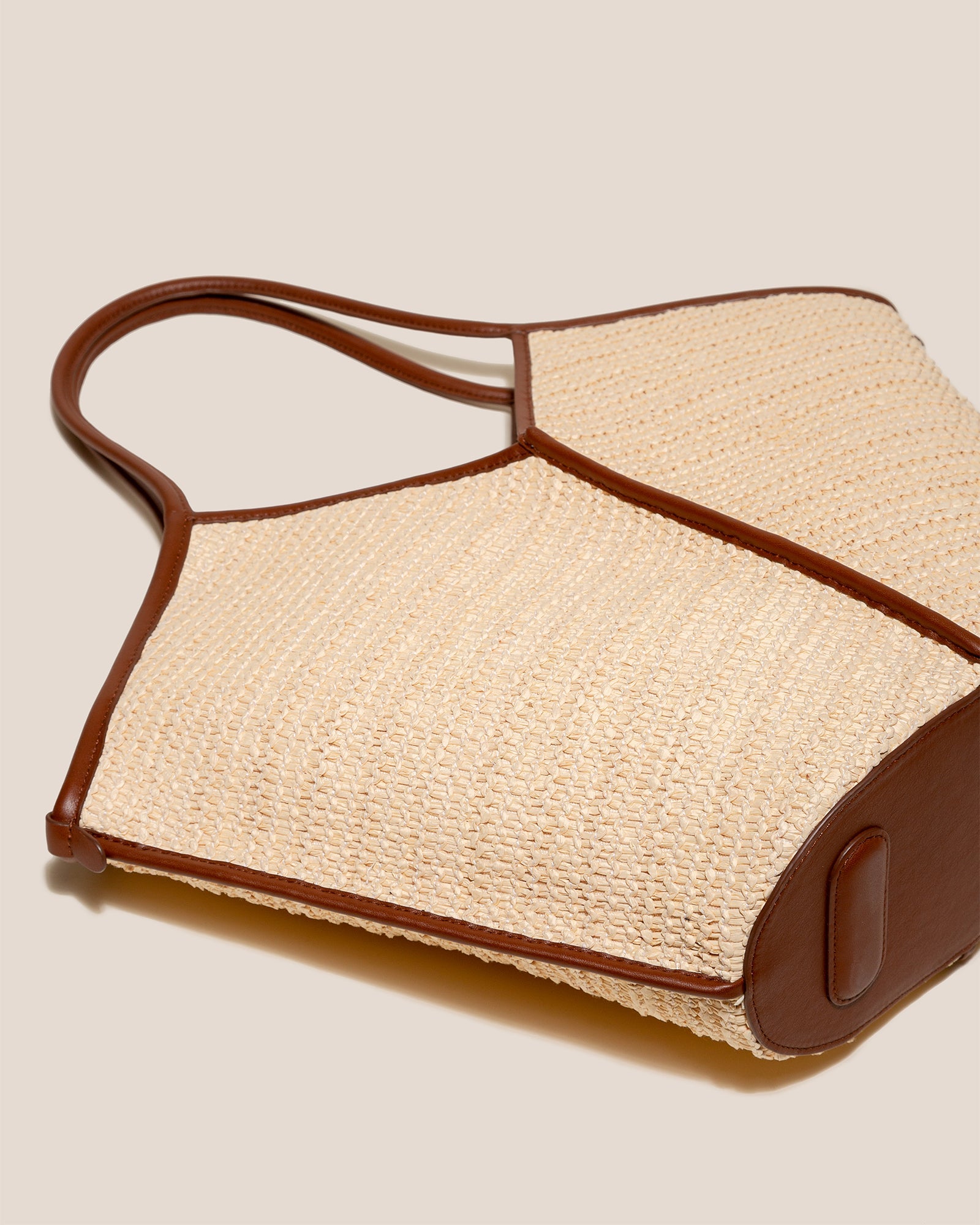 CALELLA RAFFIA - Leather-trimmed Tote Bag - Hereu outlet