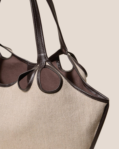 ESCALA LINEN - Cut-Out Tote Bag - Hereu on sale