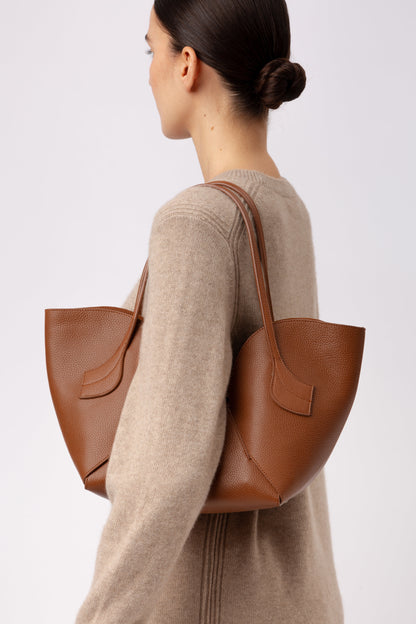 SEPAL S GRAINY - Tulip Shape Zipped Tote Bag - Hereu discount
