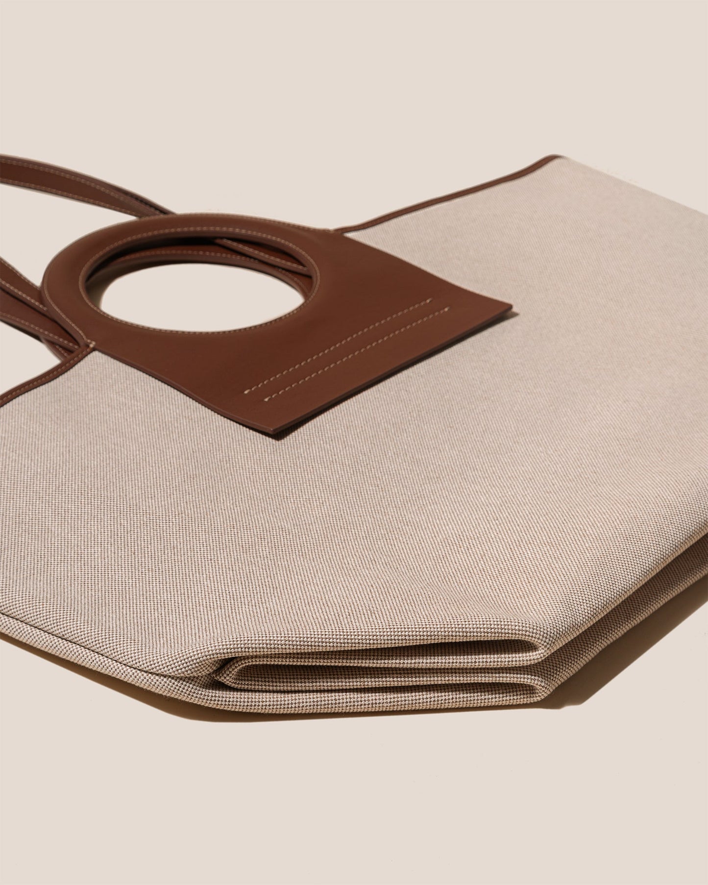 CALA S - Leather-trimmed Canvas Tote Bag - Hereu online