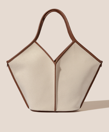 CALELLA - Leather-trimmed Organic Cotton Tote Bag - Hereu near me