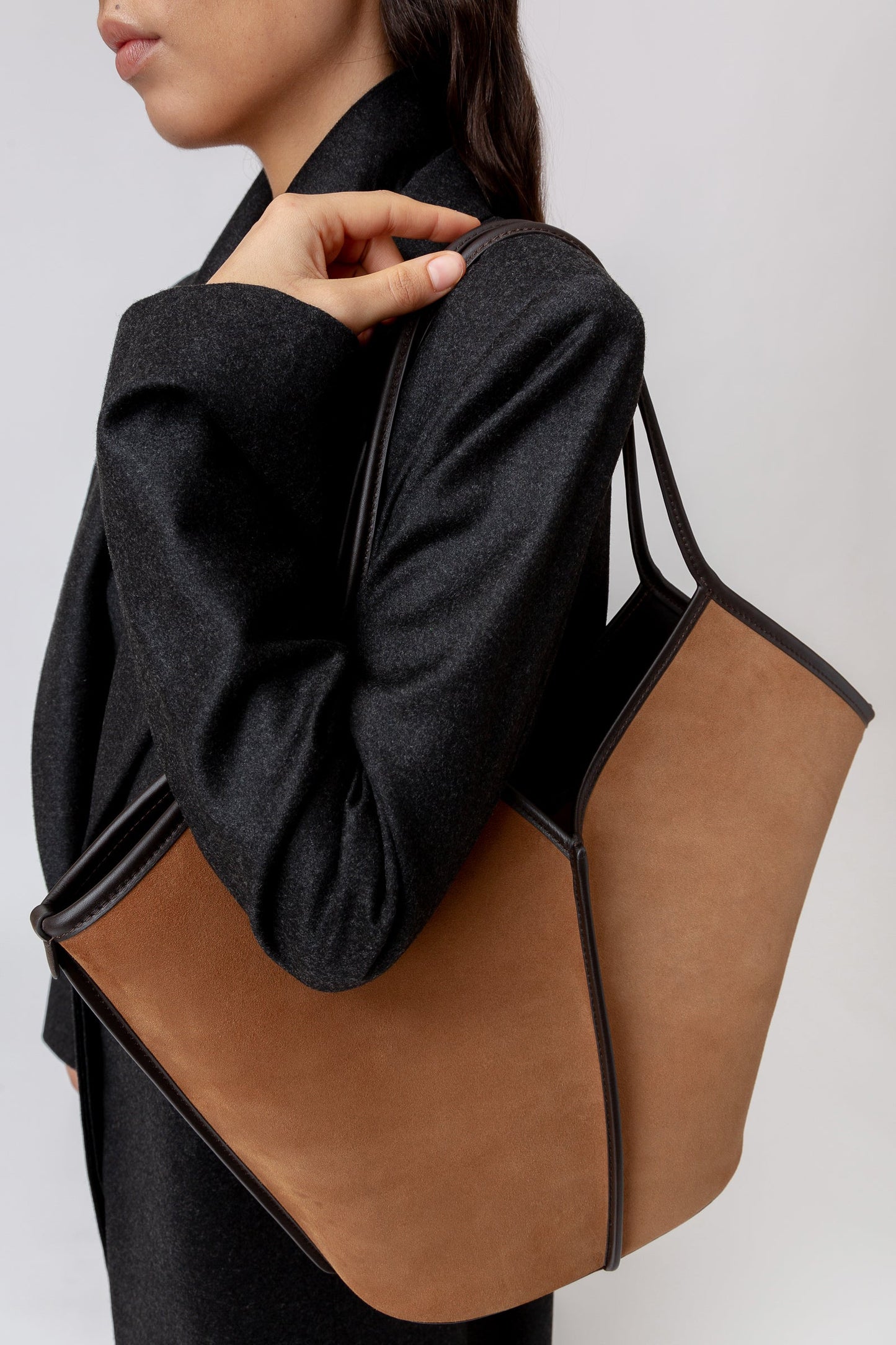CALELLA SUEDE - Calf Suede Tote Bag - Hereu outlet