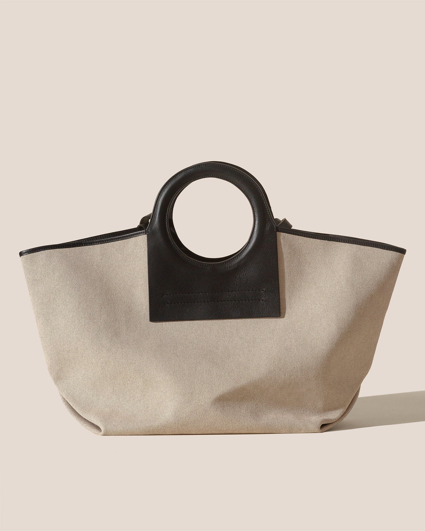 CALA L - Leather-trimmed Canvas Tote Bag - Hereu sale