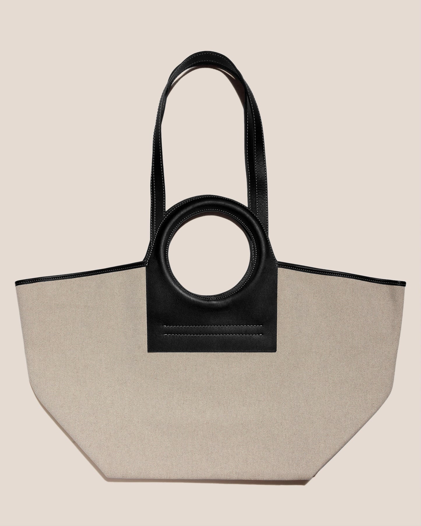 CALA L - Leather-trimmed Canvas Tote Bag - Hereu sale