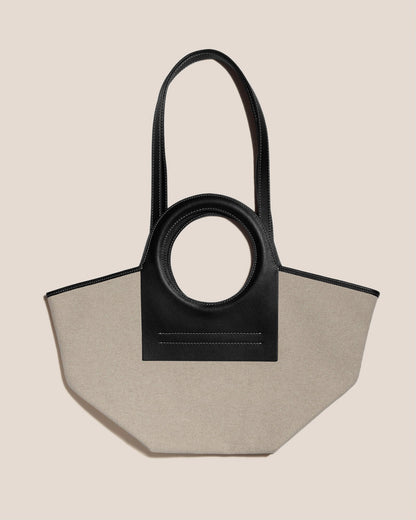 CALA S - Leather-trimmed Canvas Tote Bag - Hereu on sale
