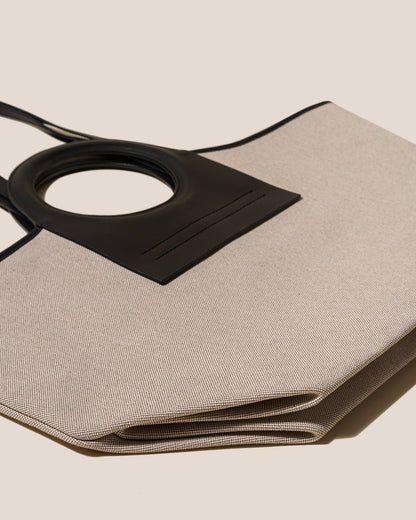 CALA S - Leather-trimmed Canvas Tote Bag - Hereu on sale