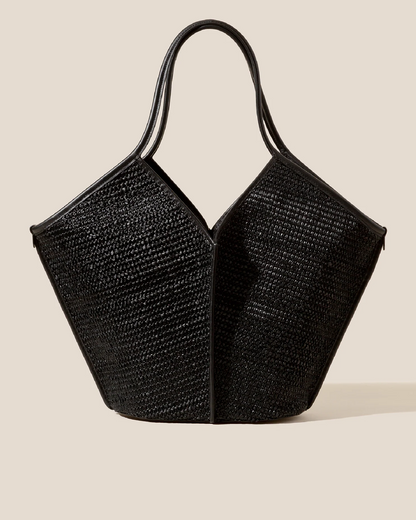 CALELLA RAFFIA - Leather-trimmed Tote Bag - Hereu discount
