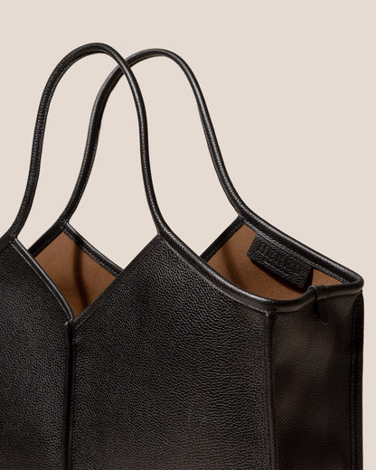 CALELLA SQUARED MEDIUM GRAINY - Leather-trimmed Tote Bag - Hereu for sale