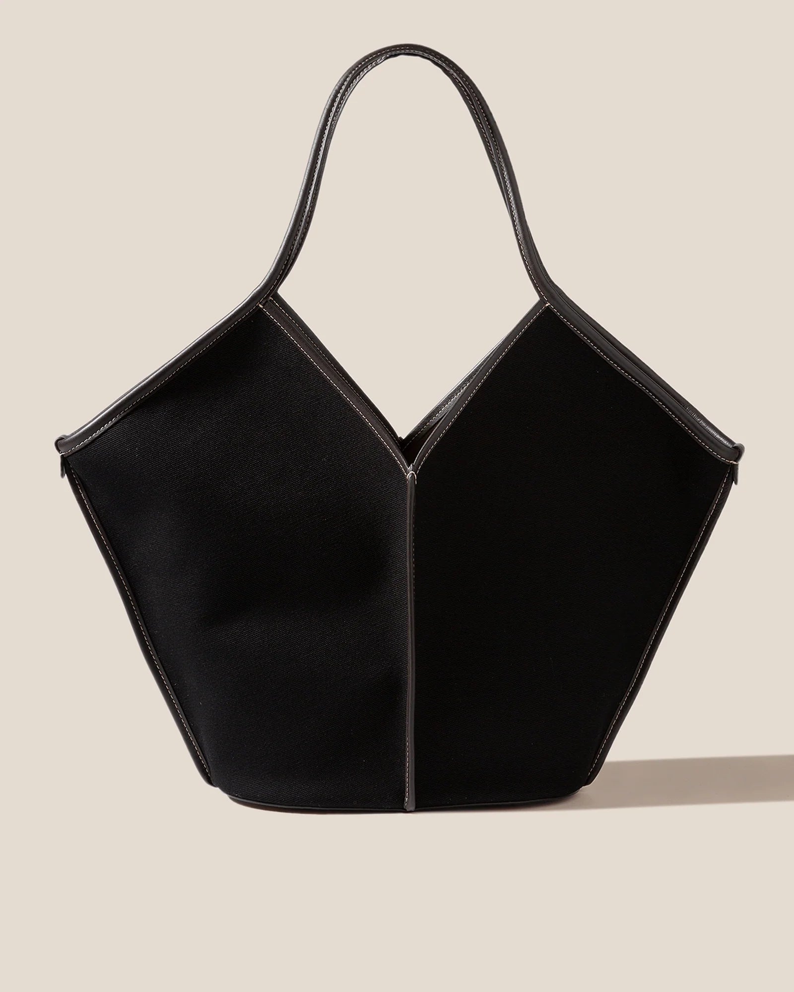 CALELLA - Leather-trimmed Organic Cotton Tote Bag - Hereu discount