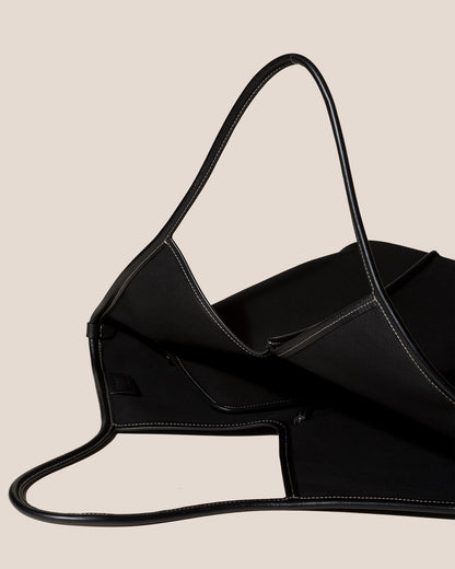 CALELLA - Leather-trimmed Organic Cotton Tote Bag - Hereu discount