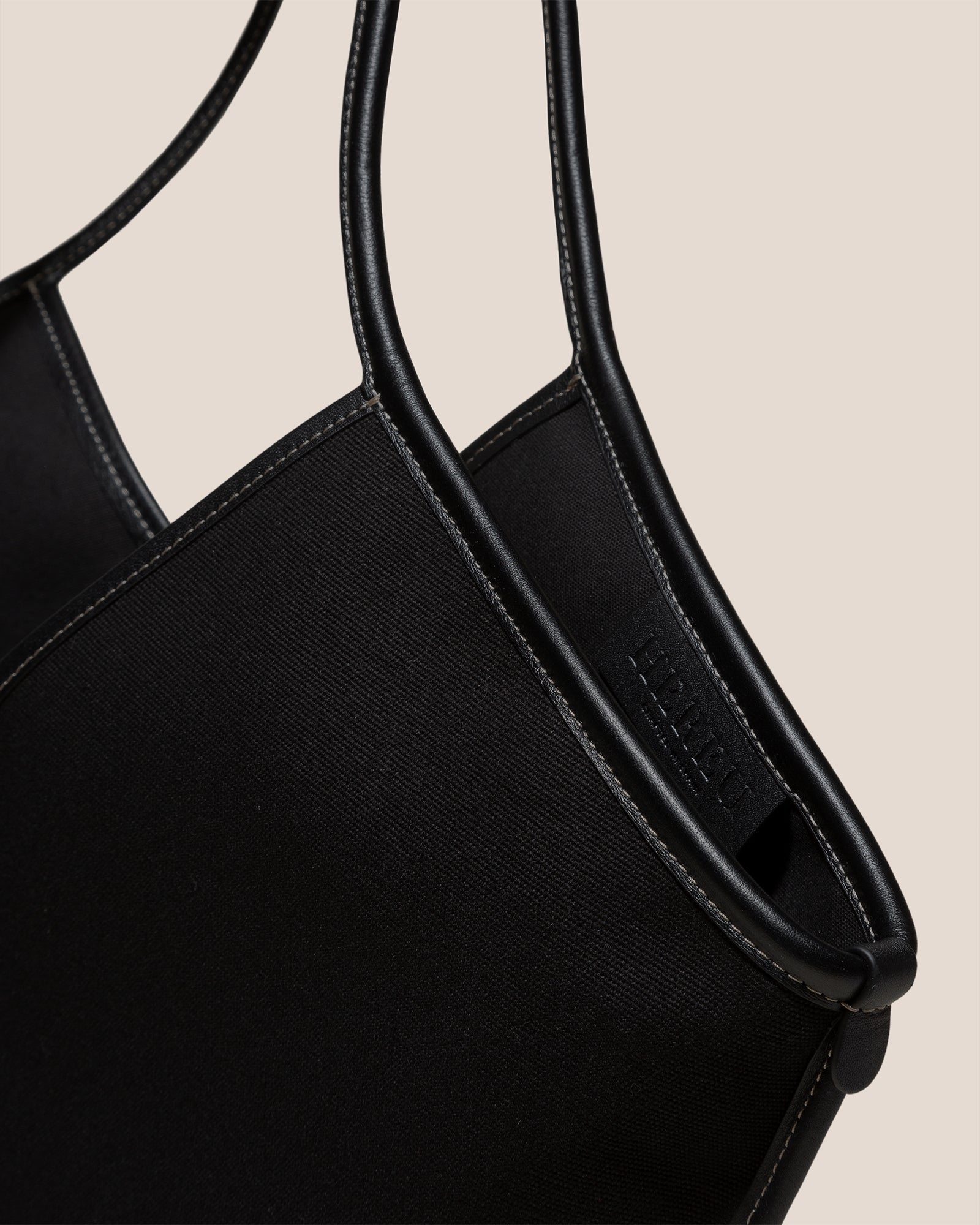 CALELLA - Leather-trimmed Organic Cotton Tote Bag - Hereu discount