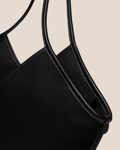 CALELLA - Leather-trimmed Organic Cotton Tote Bag - Hereu discount