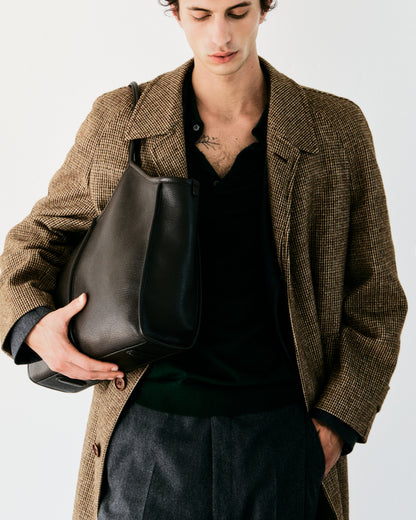 CALELLA SQUARED MEDIUM GRAINY - Leather-trimmed Tote Bag - Hereu near me