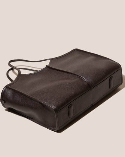 CALELLA SQUARED MEDIUM GRAINY - Leather-trimmed Tote Bag - Hereu near me