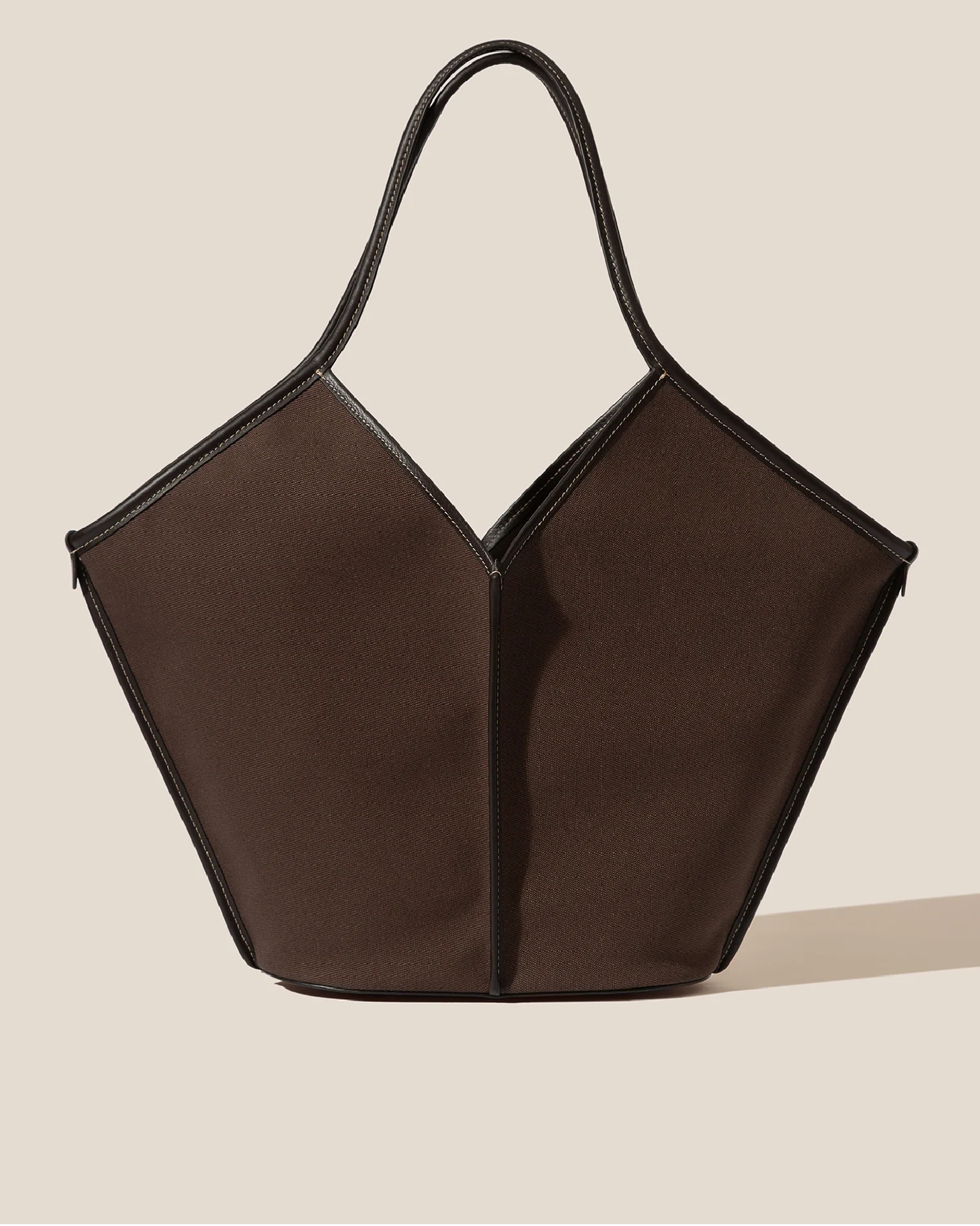 CALELLA - Leather-trimmed Organic Cotton Tote Bag - Hereu on sale