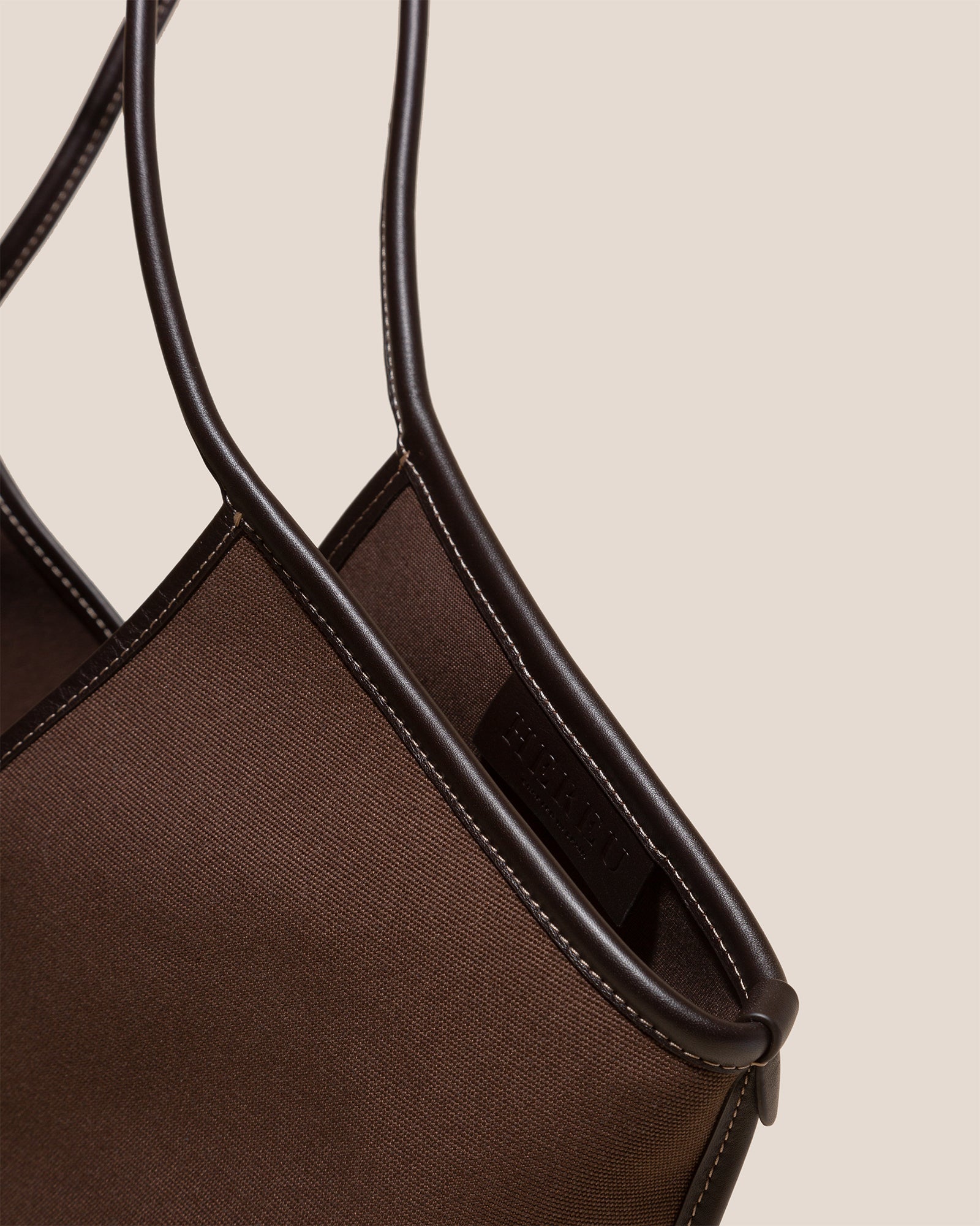 CALELLA - Leather-trimmed Organic Cotton Tote Bag - Hereu on sale