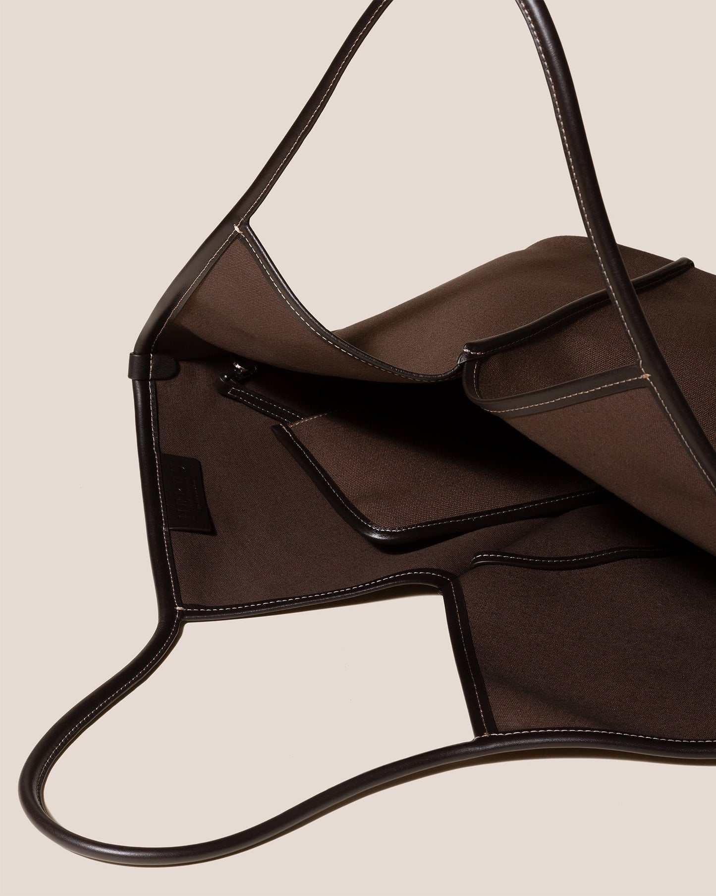 CALELLA - Leather-trimmed Organic Cotton Tote Bag - Hereu on sale