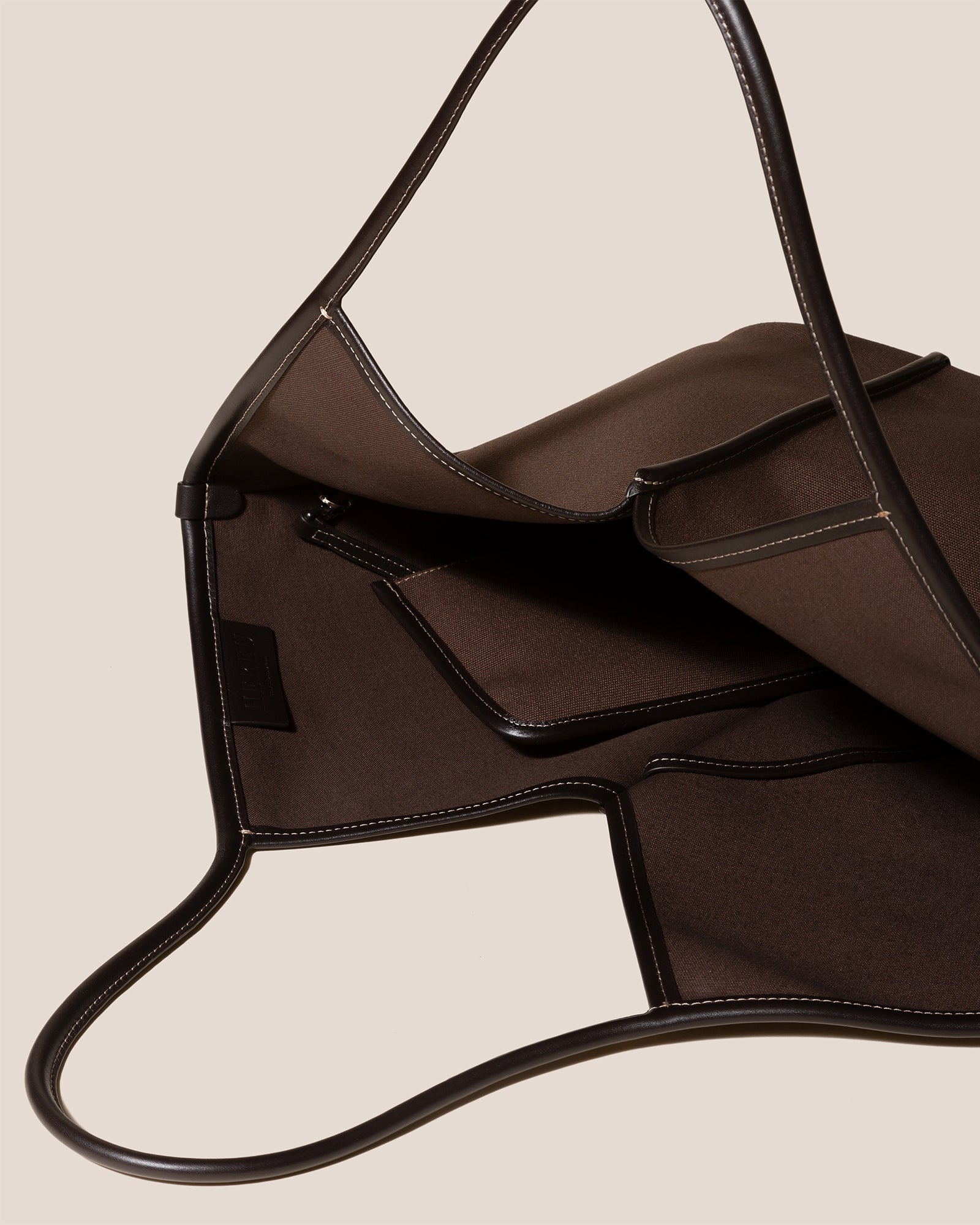 CALELLA - Leather-trimmed Organic Cotton Tote Bag - Hereu on sale