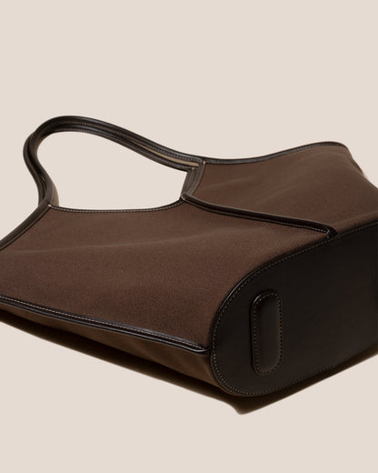 CALELLA - Leather-trimmed Organic Cotton Tote Bag - Hereu on sale