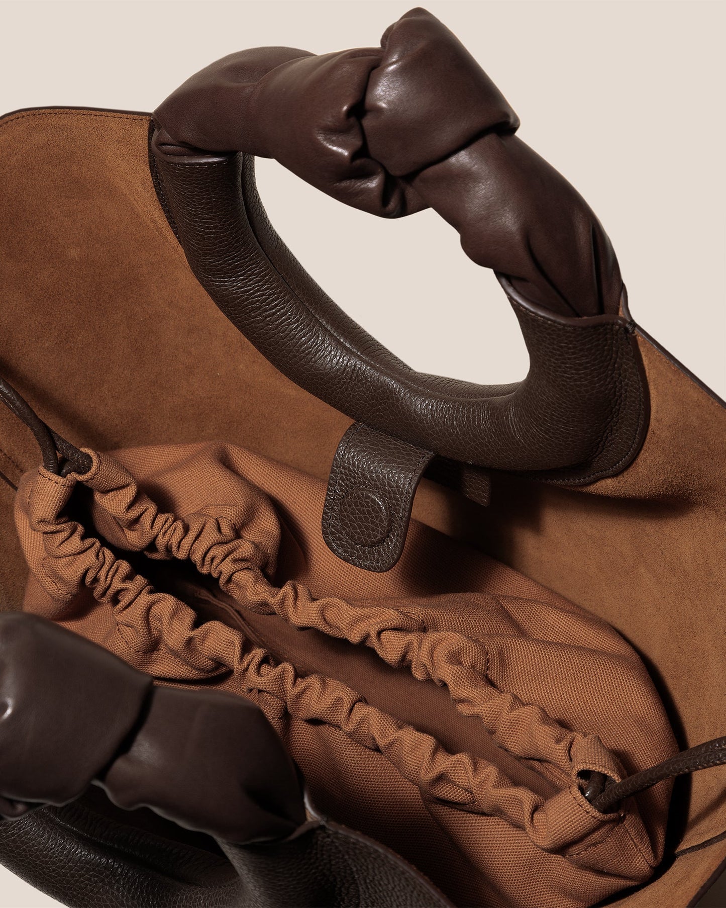 CASTELL GRAINY - Knotted-handle Leather Tote Bag - Hereu discount
