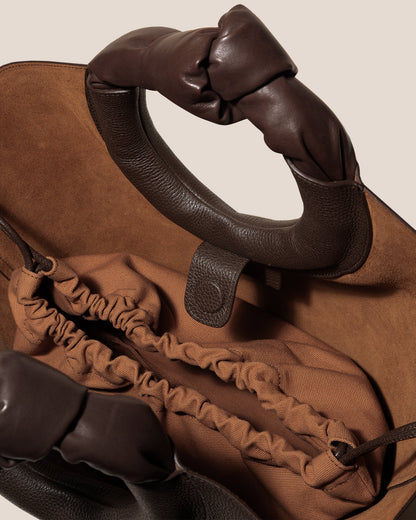 CASTELL GRAINY - Knotted-handle Leather Tote Bag - Hereu discount