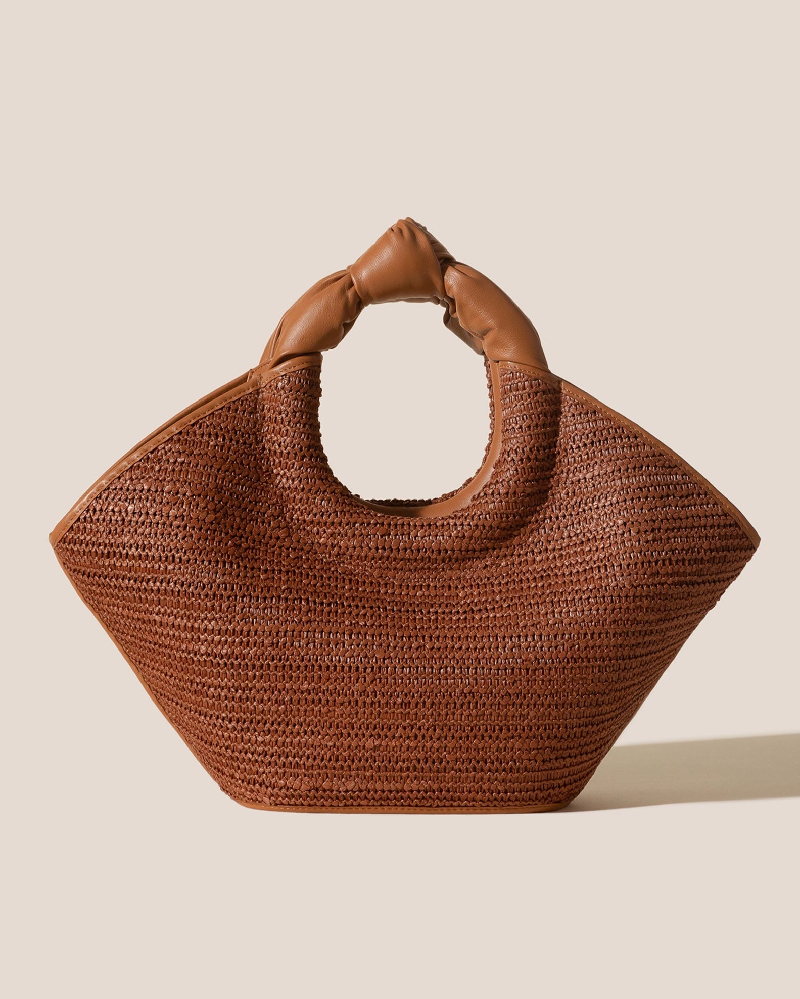 CASTELL RAFFIA - Knotted-handle Tote Bag - Hereu outlet