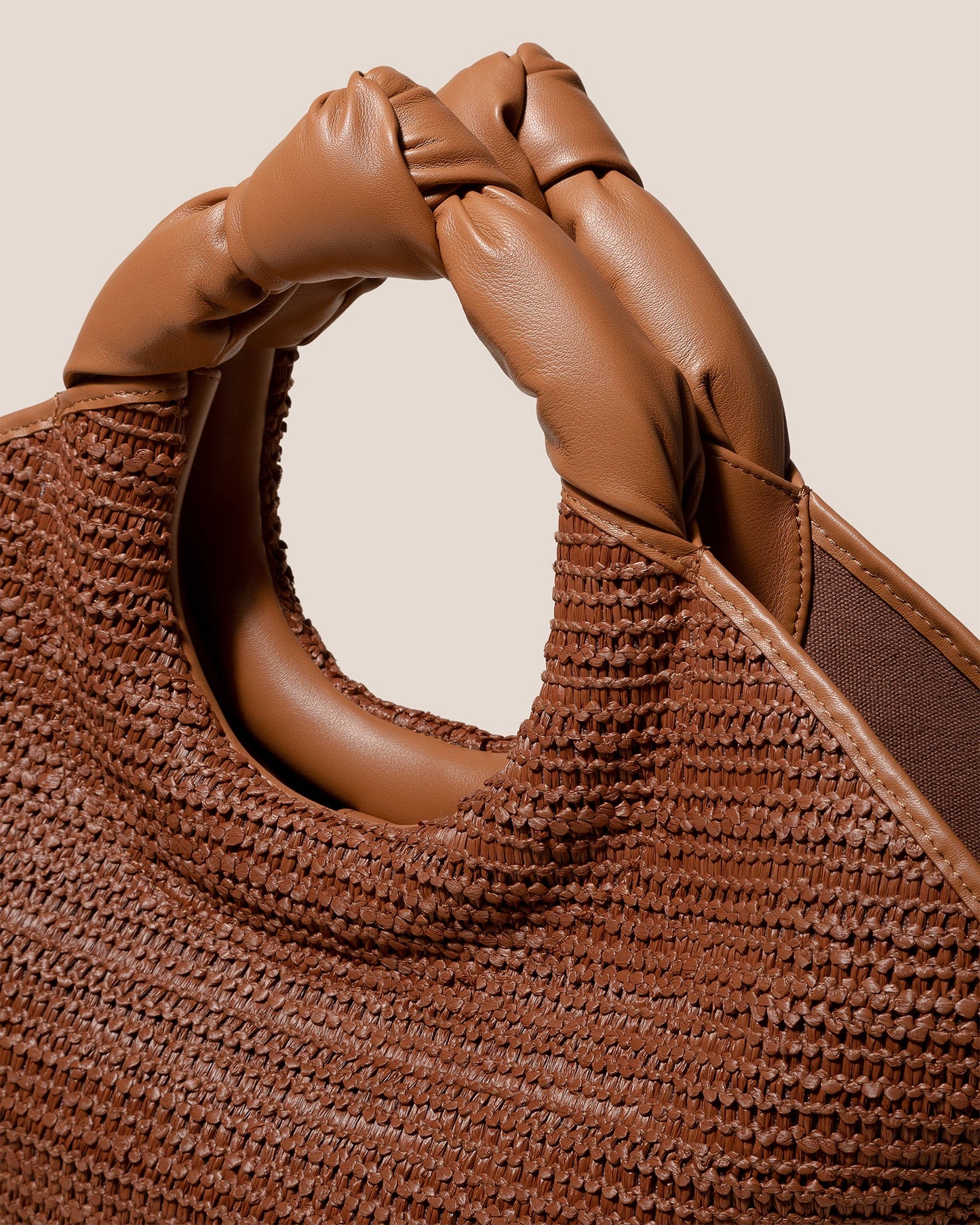 CASTELL RAFFIA - Knotted-handle Tote Bag - Hereu outlet