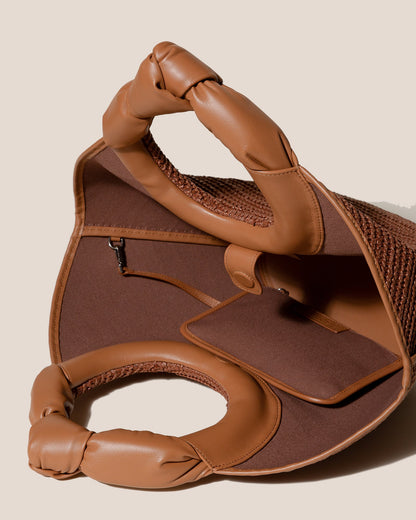 CASTELL RAFFIA - Knotted-handle Tote Bag - Hereu outlet