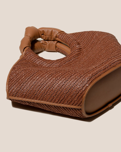 CASTELL RAFFIA - Knotted-handle Tote Bag - Hereu outlet