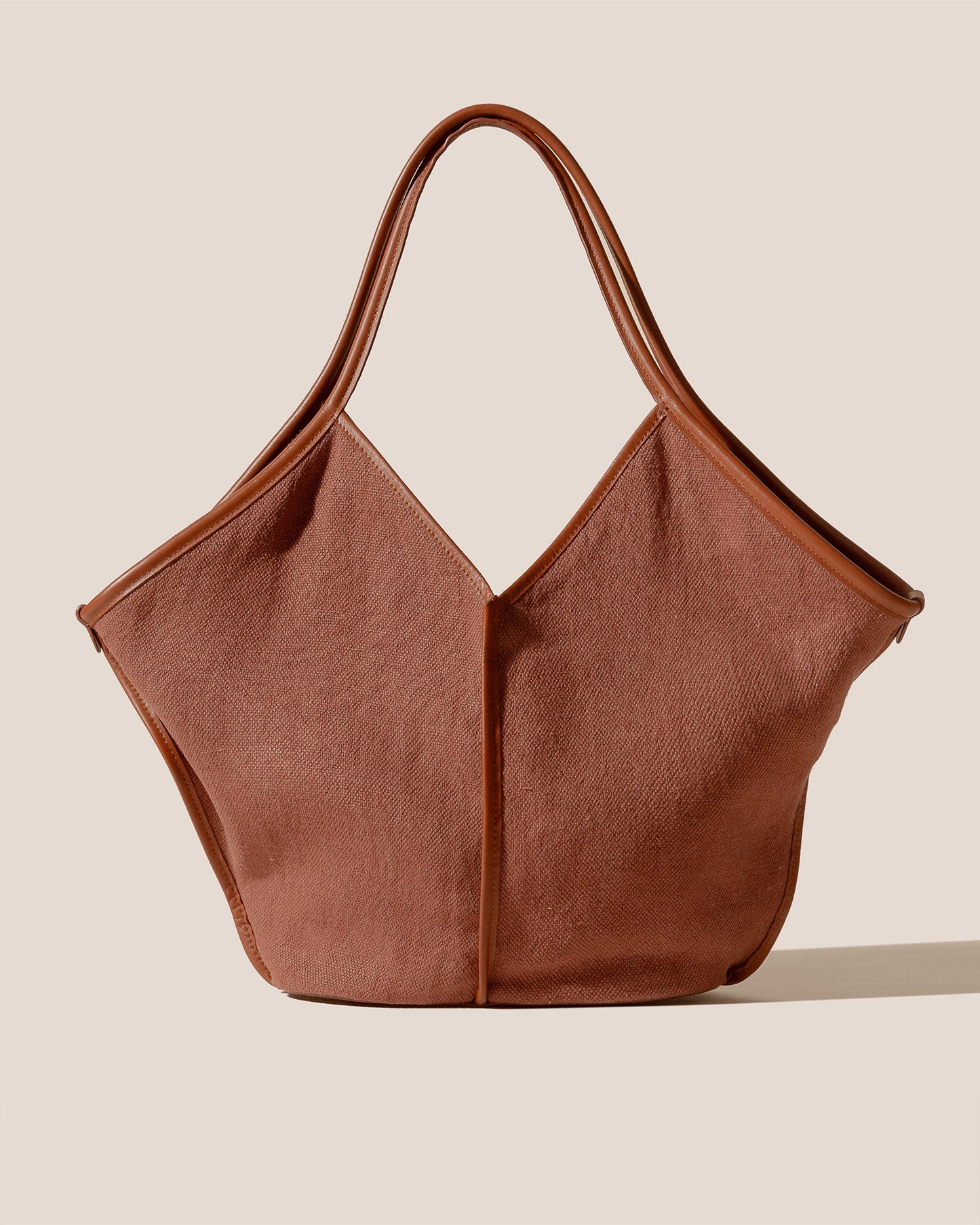 CALELLA SOFT LINEN - Leather-trimmed Tote Bag - Hereu sale