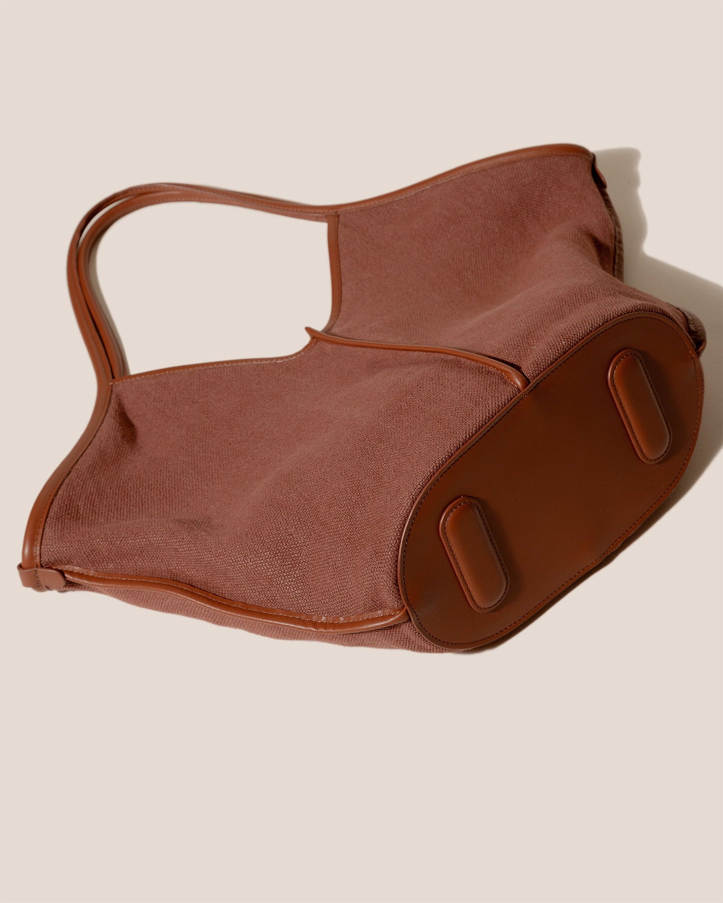 CALELLA SOFT LINEN - Leather-trimmed Tote Bag - Hereu sale