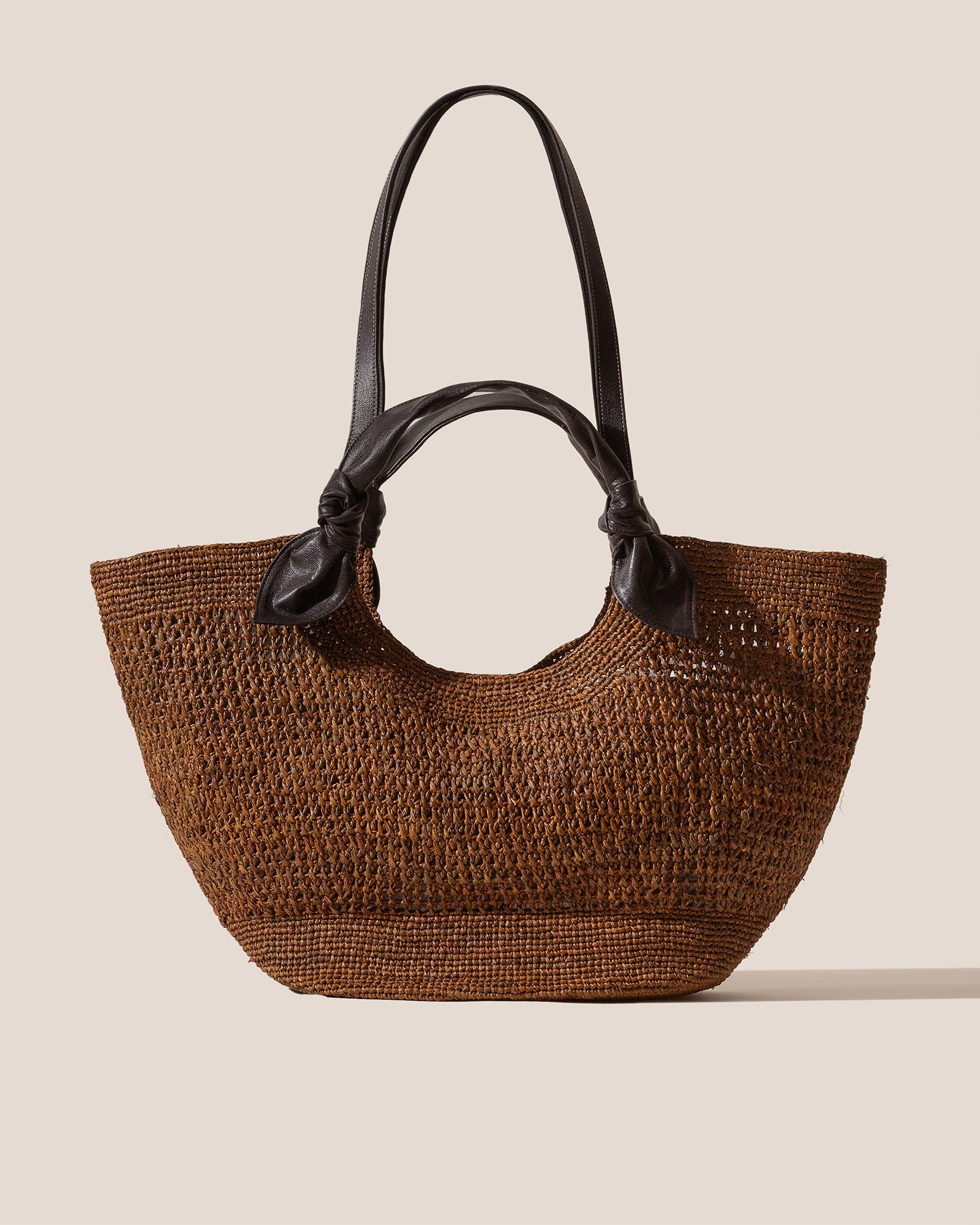 FONOL L RAFFIA - Crocheted Raffia Basket - Hereu on sale