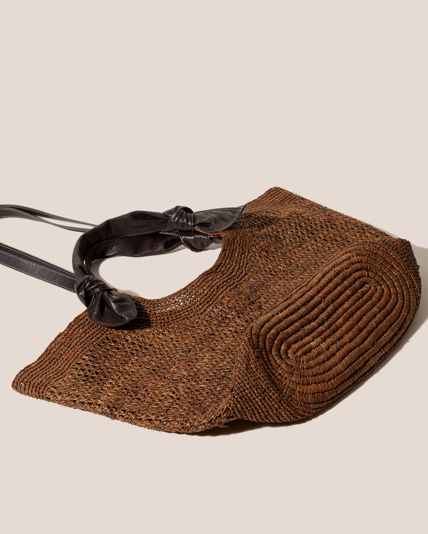 FONOL L RAFFIA - Crocheted Raffia Basket - Hereu on sale