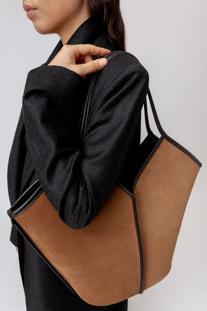 CALELLA SUEDE - Calf Suede Tote Bag - Hereu near me