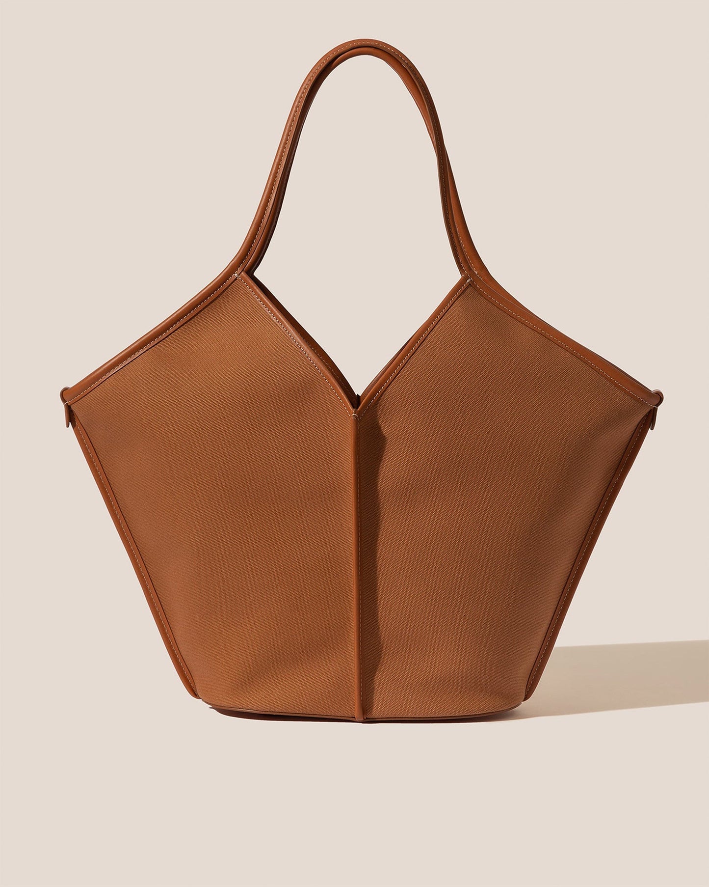 CALELLA - Leather-trimmed Organic Cotton Tote Bag - Hereu outlet