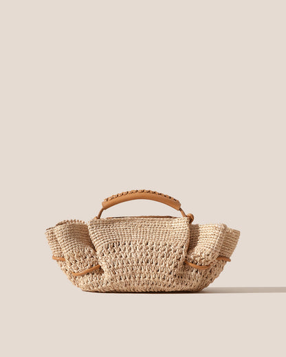 ARTA MINI CROCHET RAFFIA - Pleated Crossbody Bag - Hereu discount