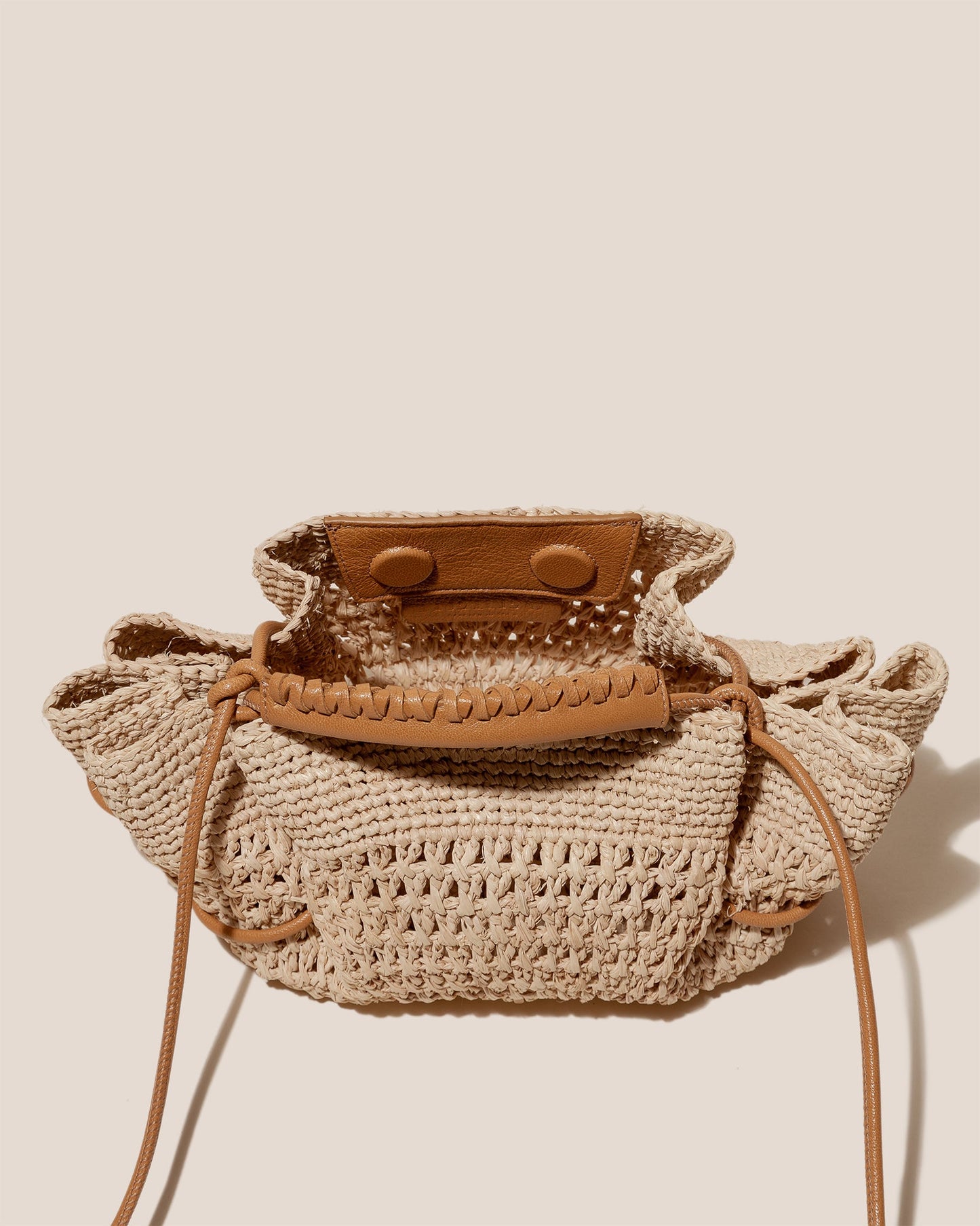 ARTA MINI CROCHET RAFFIA - Pleated Crossbody Bag - Hereu discount