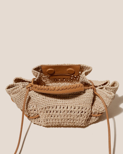 ARTA MINI CROCHET RAFFIA - Pleated Crossbody Bag - Hereu discount