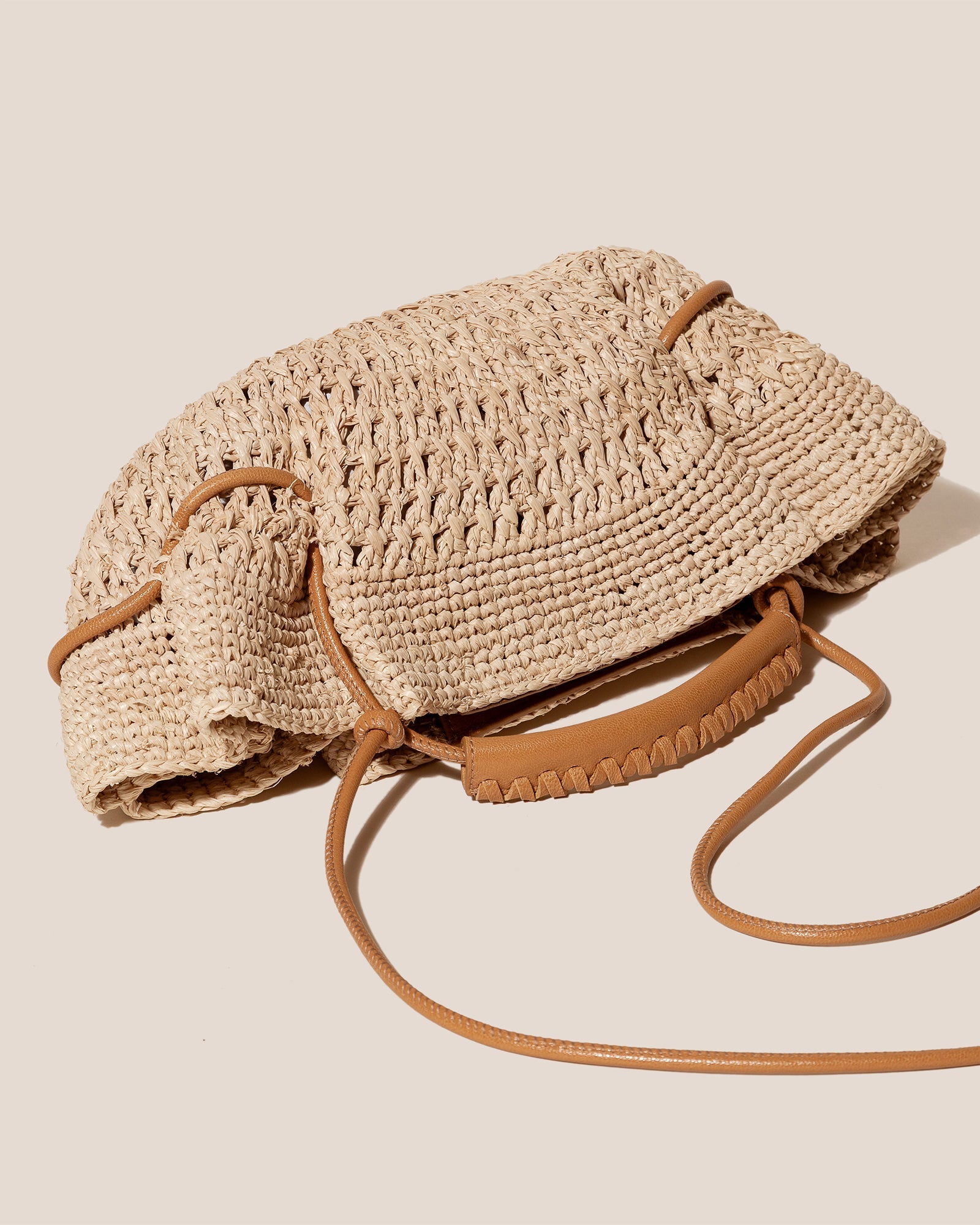 ARTA MINI CROCHET RAFFIA - Pleated Crossbody Bag - Hereu discount