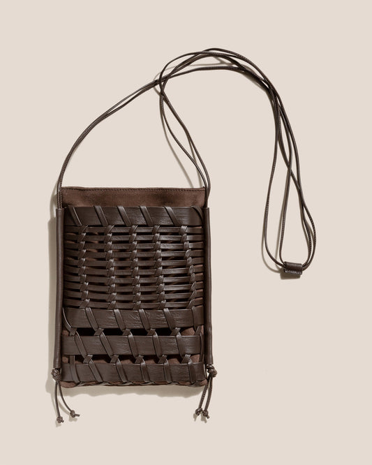 TRENA SUEDE - Flat Square Crossbody Bag - Hereu near me