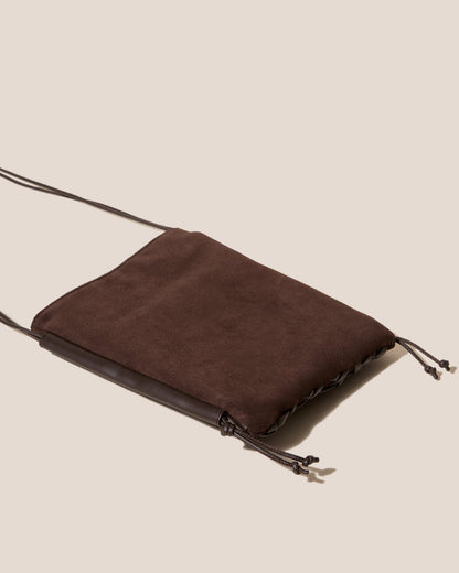TRENA SUEDE - Flat Square Crossbody Bag - Hereu near me
