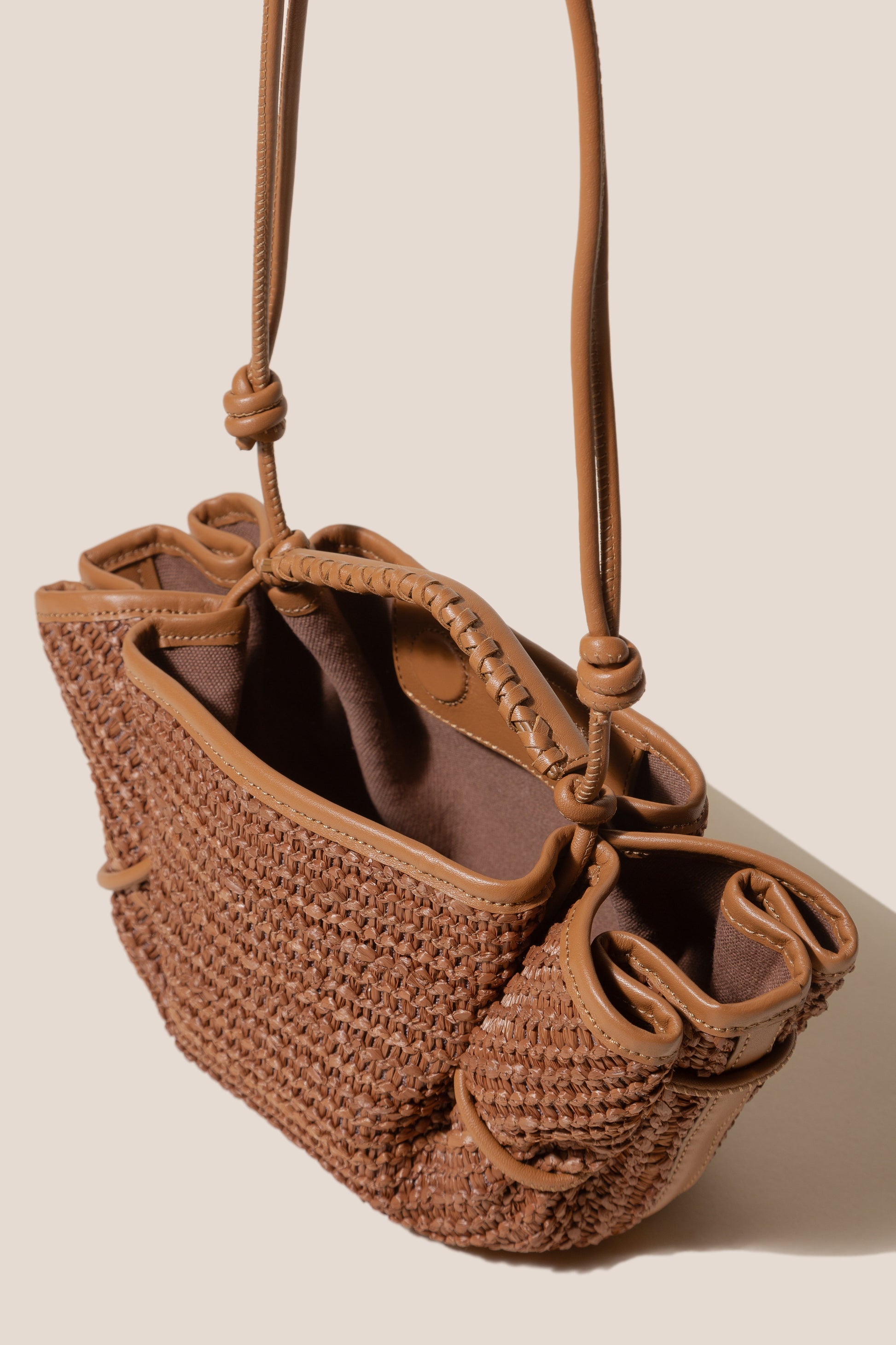 ARTA MINI RAFFIA - Pleated Crossbody Bag - Hereu sale